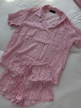 White Fox Boutique Pink Pajama Set (S)